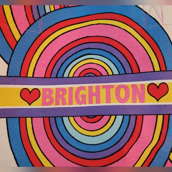 NWT Brighton Rainbow Bright Canvas Tote - Picture 3 of 9